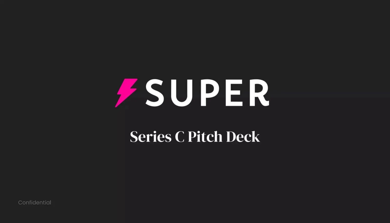 Super.com pitch deck slide