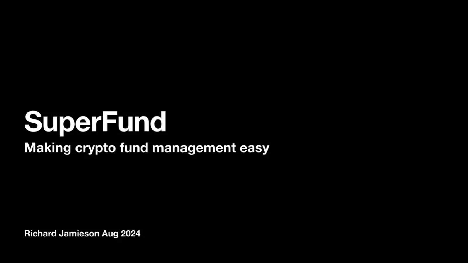 SuperFund 21 pitch deck slide