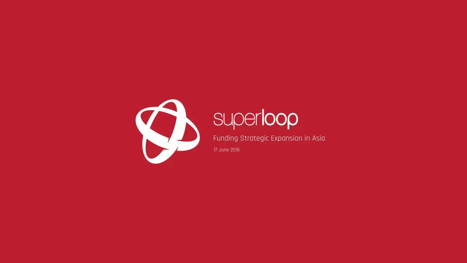 Superloop Limited pitch deck slide