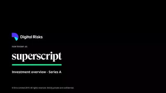 Superscript (formerly Digital Risks) pitch deck cover