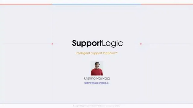 SupportLogic pitch deck cover