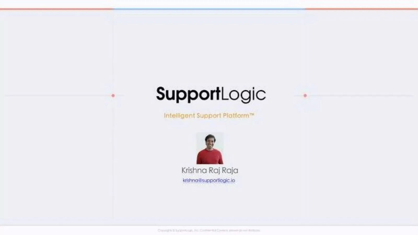 SupportLogic pitch deck slide