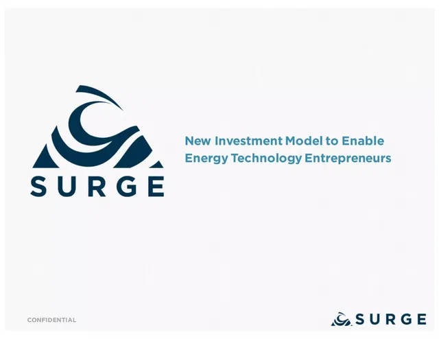 SURGE Ventures pitch deck cover
