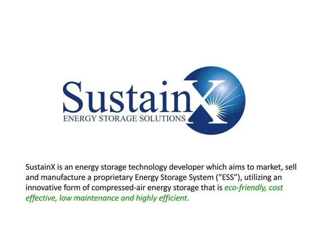 SustainX Energy Storage pitch deck cover