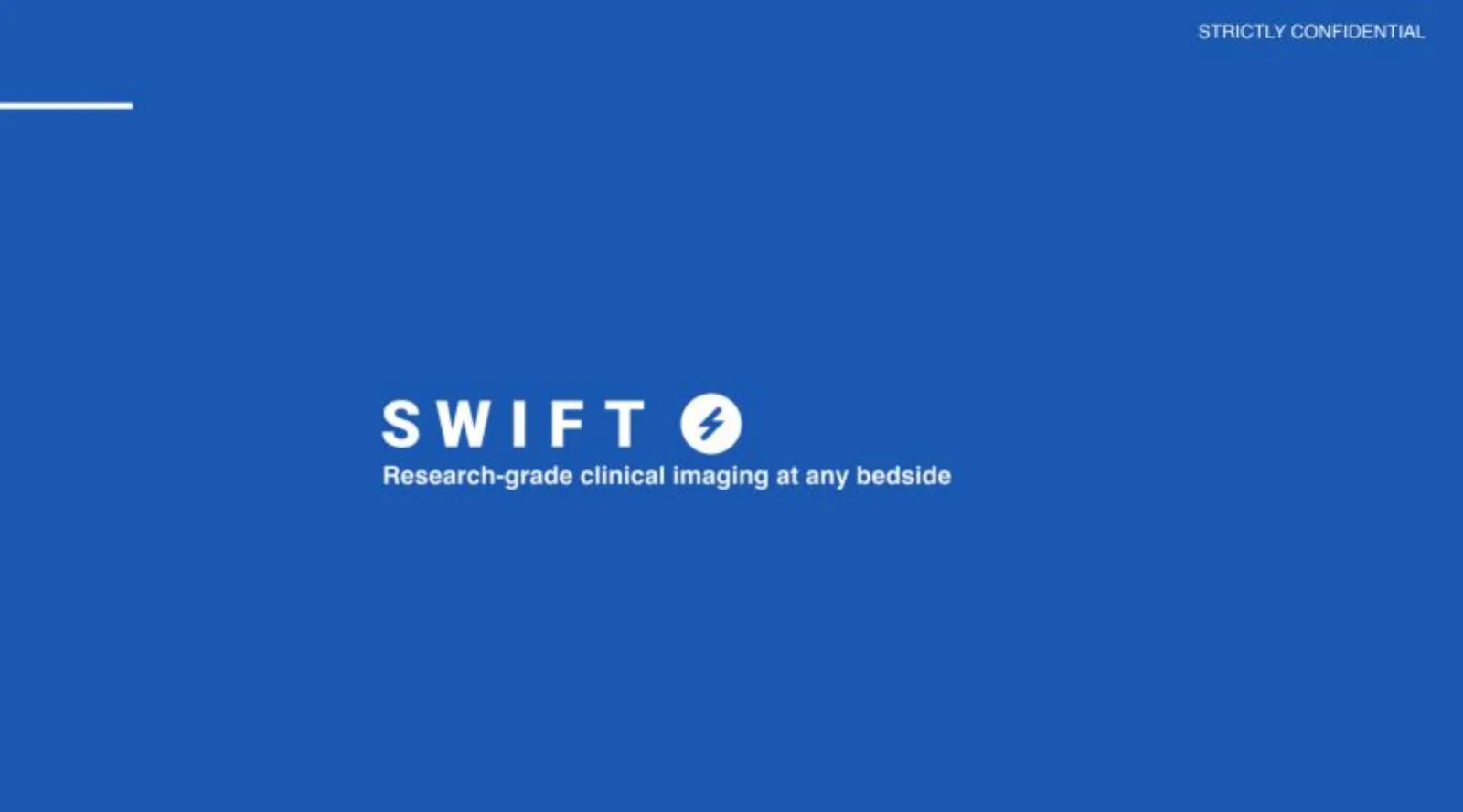 Swift Medical pitch deck slide