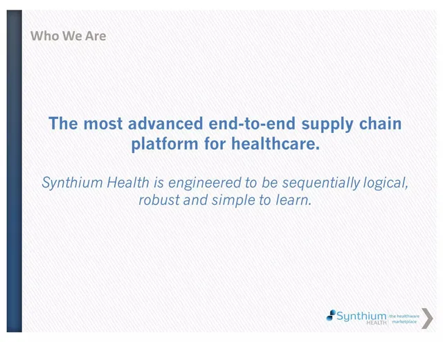 Company overview slide 2 from Synthium Health