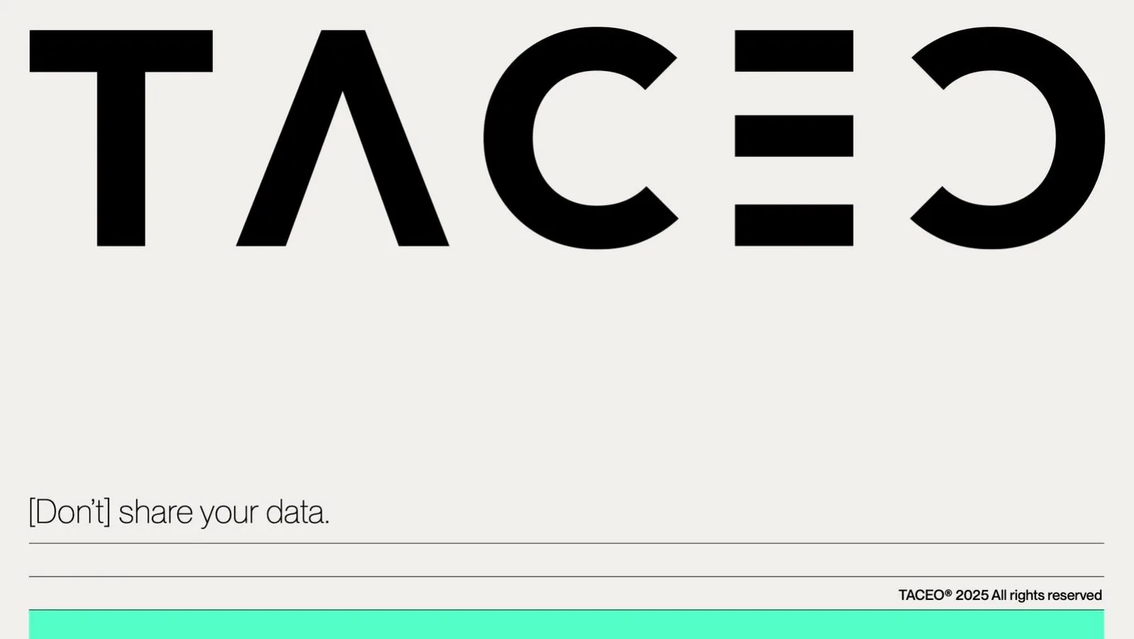 Taceo pitch deck slide