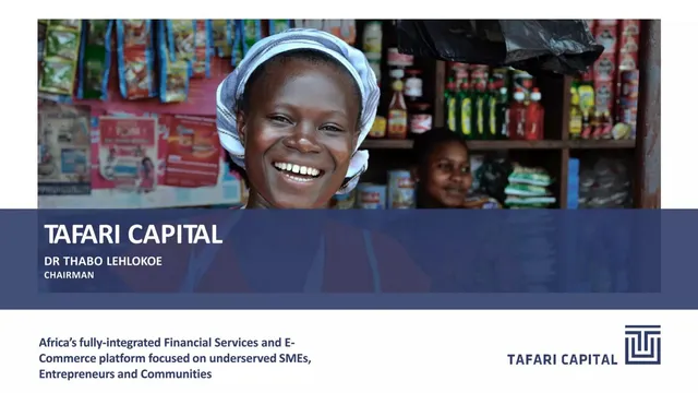 Tafari Capital pitch deck cover
