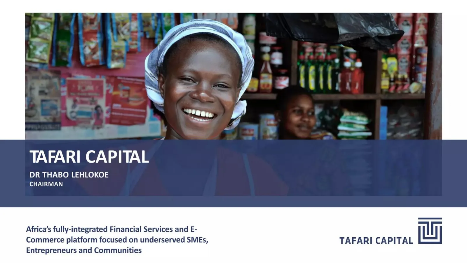 Tafari Capital pitch deck slide