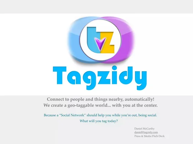 Tagzidy Media pitch deck cover
