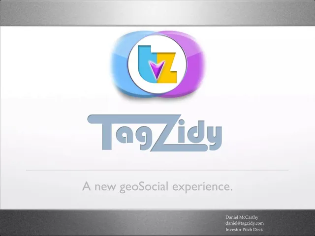 Tagzidy pitch deck cover
