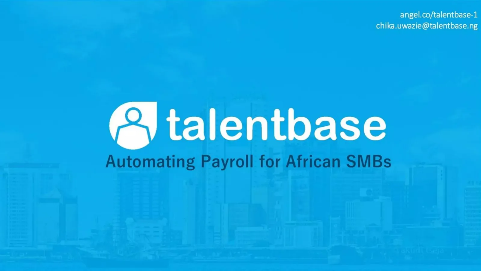TalentBase pitch deck slide