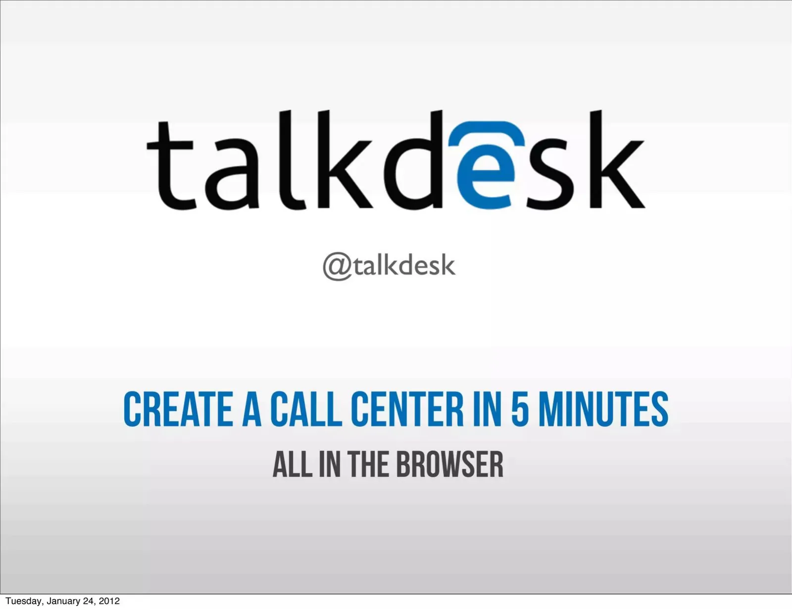Talkdesk pitch deck slide