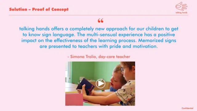 Reviews / testimonials / feedback slide 8 from Talking Hands