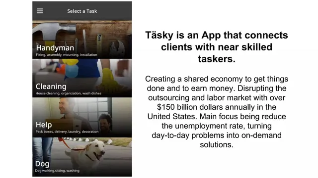 Market sizing / opportunity slide 3 from Tasky