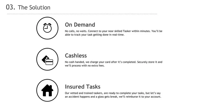 Product / solution slide 6 from Tasky