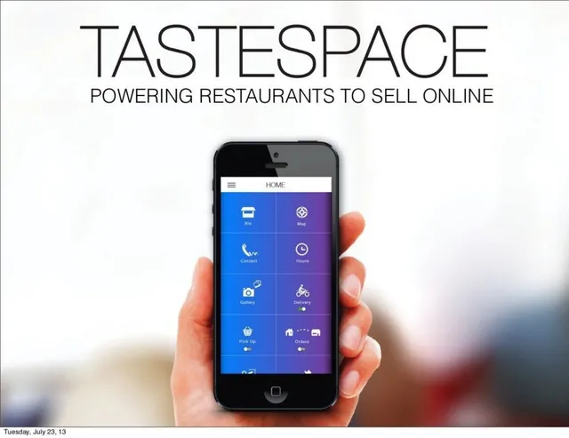 TasteSpace pitch deck cover