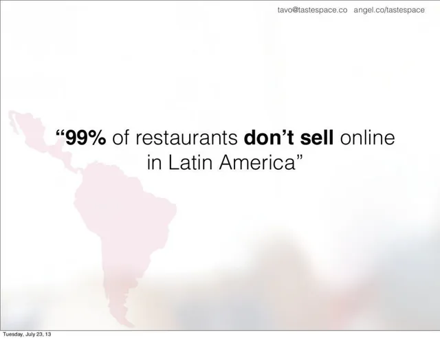 Problem slide 2 from TasteSpace