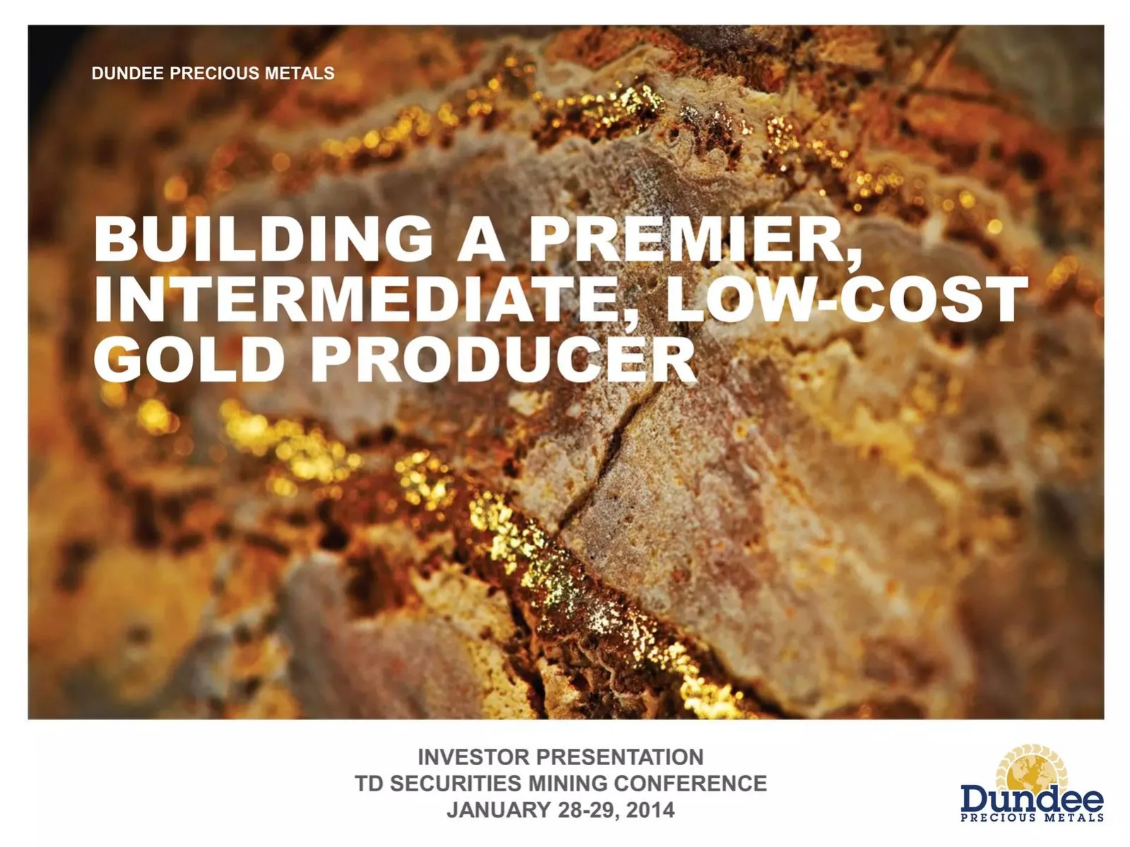 Dundee Precious Metals pitch deck slide