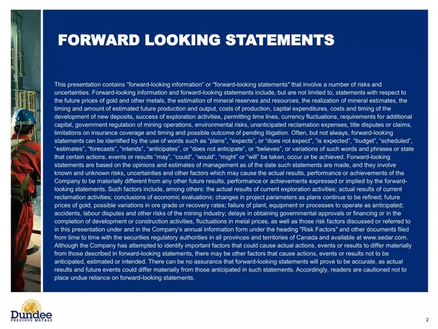 Disclaimer slide 2 from Dundee Precious Metals
