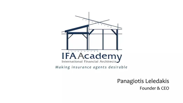 IFA Academy pitch deck cover