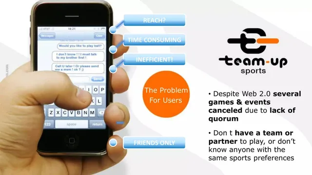 Problem slide 3 from Team Up Sports