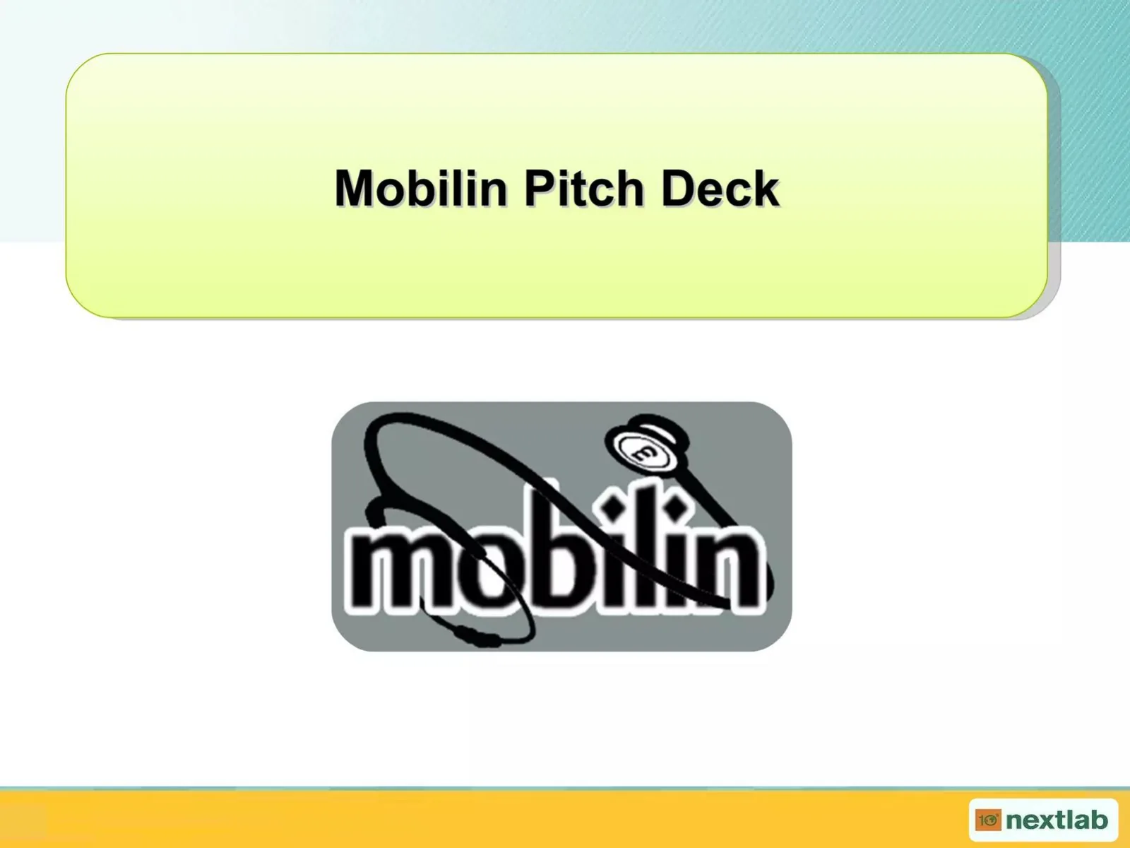 Team1 Mobilin pitch deck slide