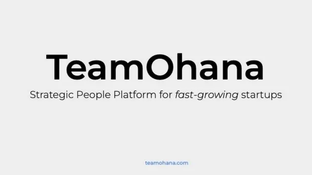 TeamOhana pitch deck cover
