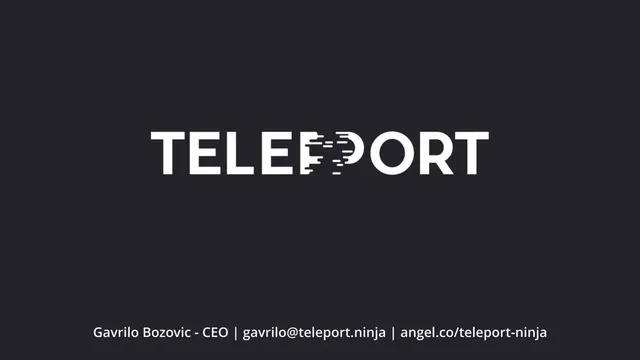 Teleport pitch deck cover