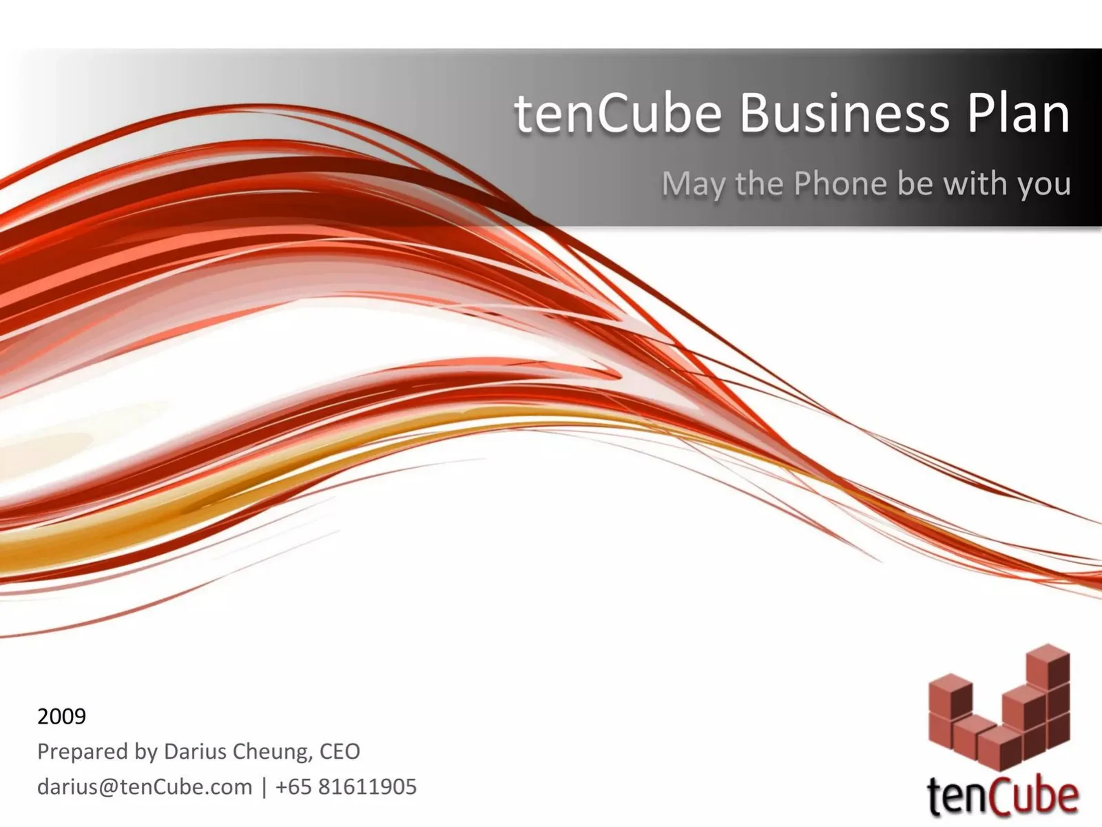 TenCube pitch deck slide