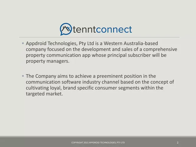 Company overview slide 2 from Tenntconnect