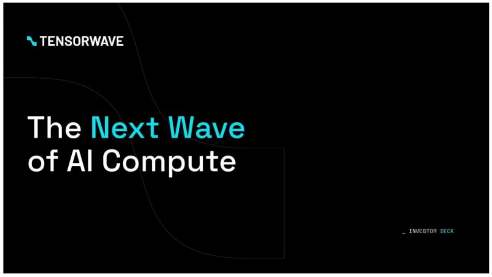 TensorWave pitch deck slide