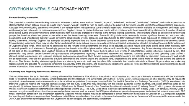 Disclaimer slide 3 from Teranga Gold Corporation