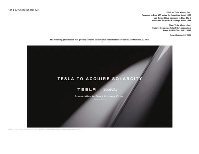 Tesla × SolarCity Acquisition pitch deck cover