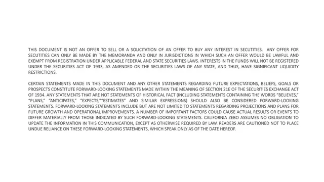 Disclaimer slide 2 from Texas Zebo