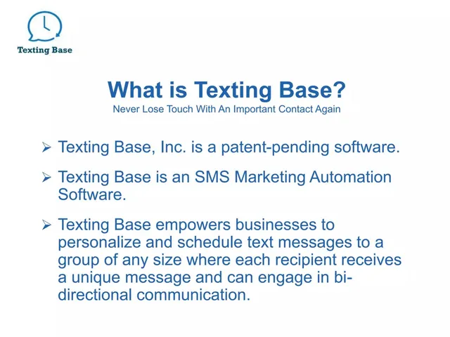 Product / solution slide 2 from Texting Base