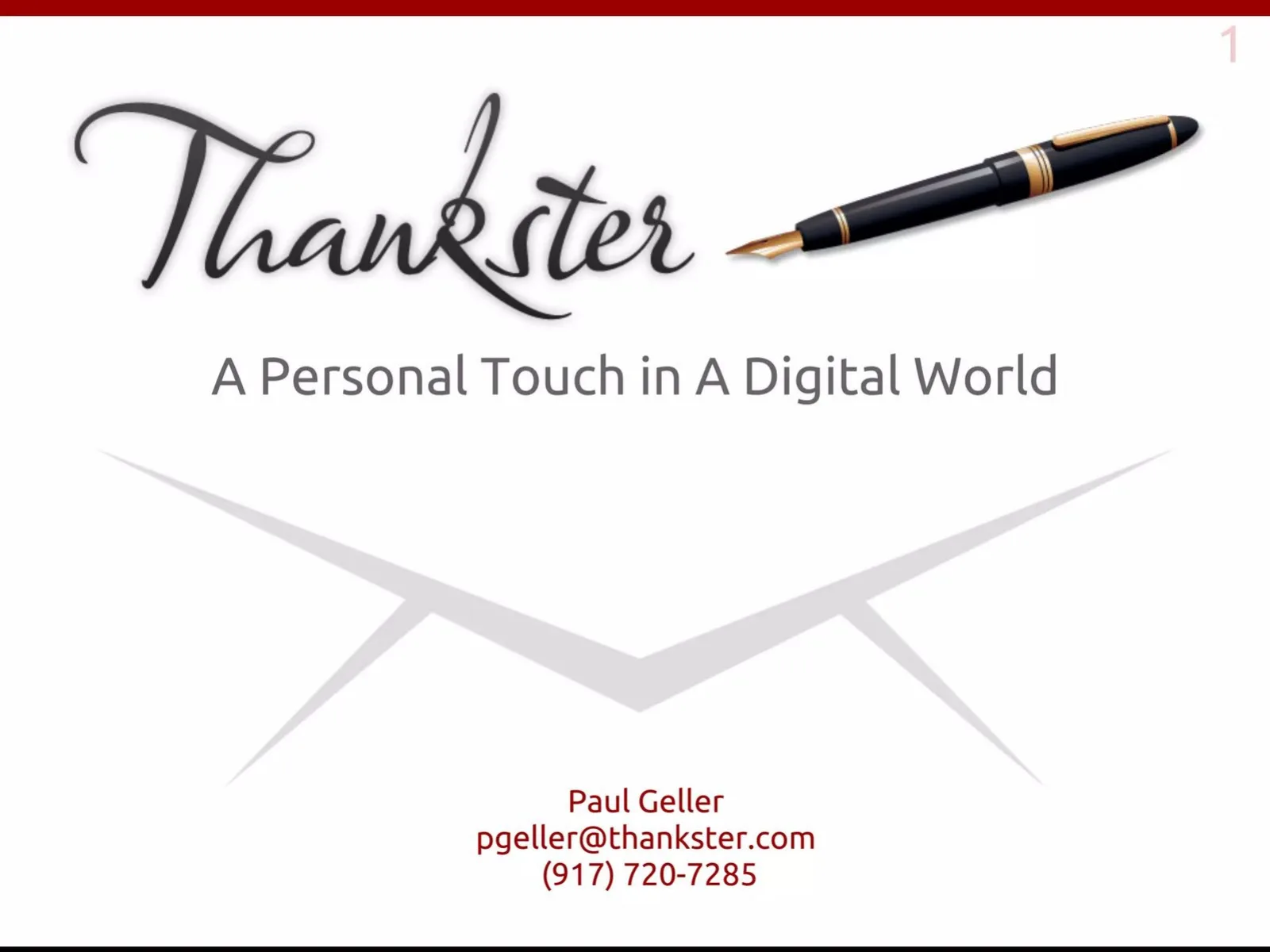 Thankster pitch deck slide
