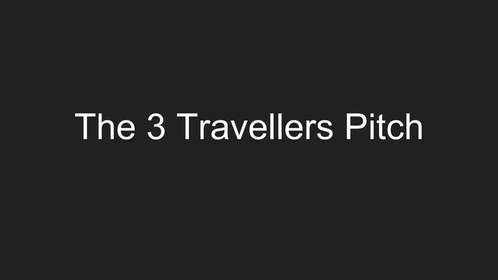 The 3 Travellers pitch deck slide