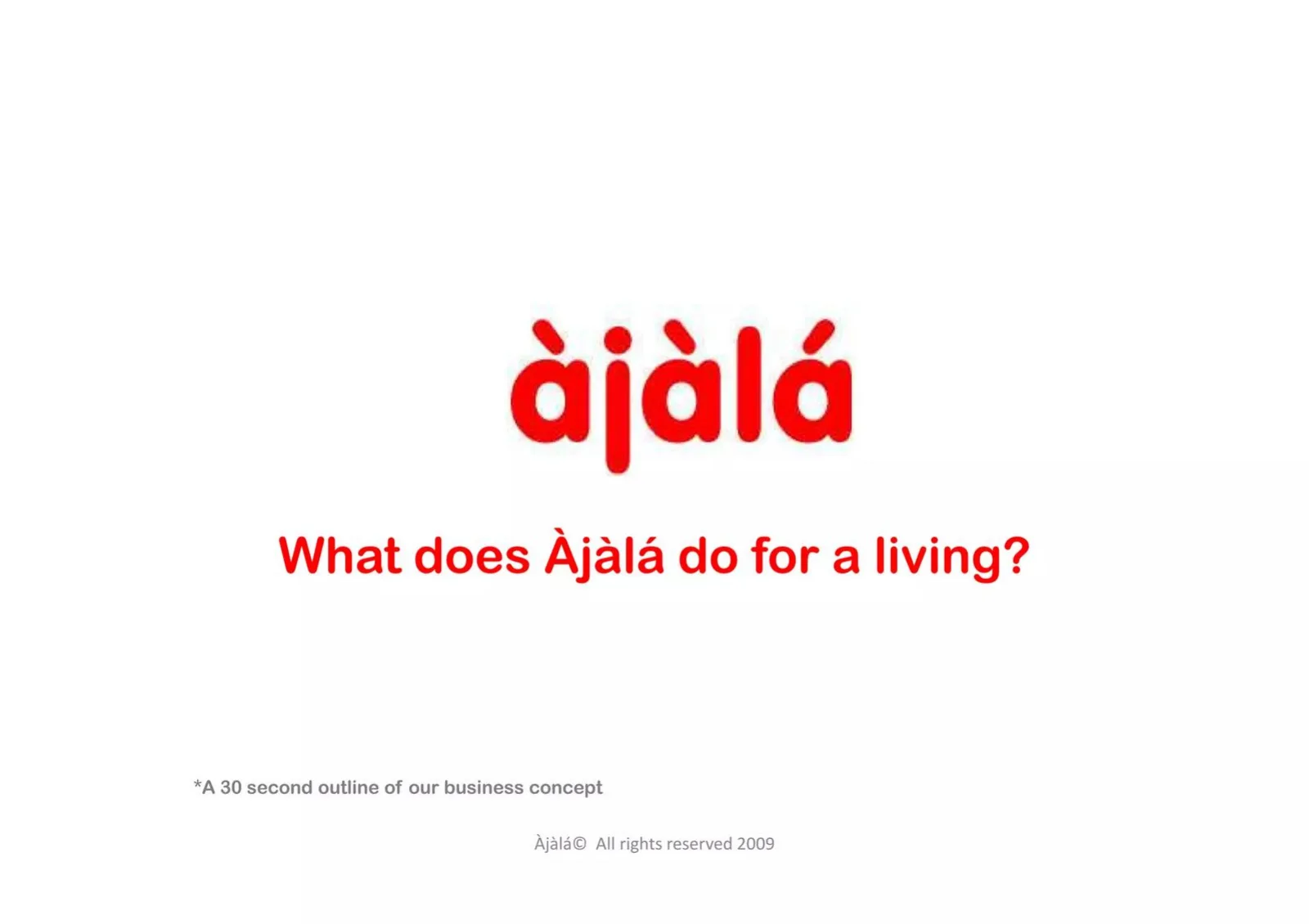 The Ajala Travel pitch deck slide