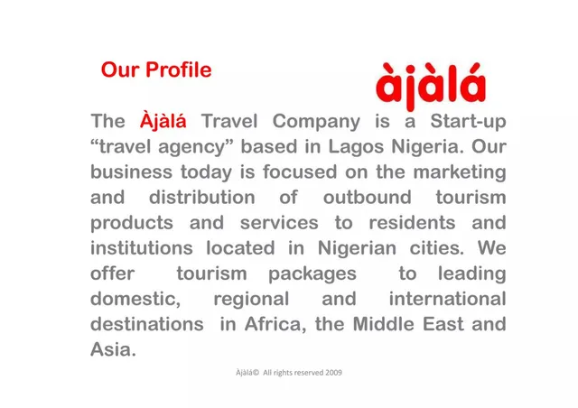 Company overview slide 5 from The Ajala Travel