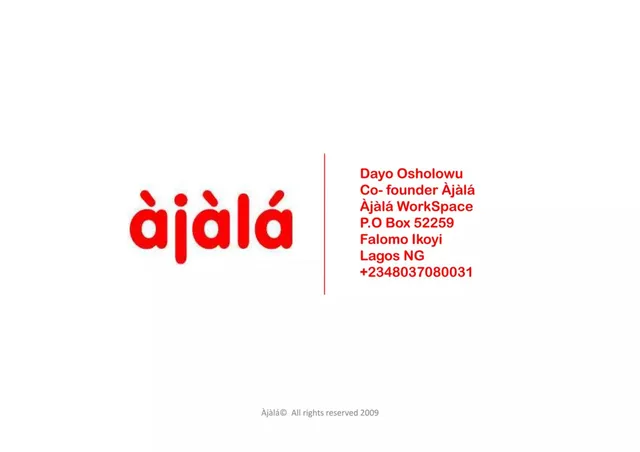 Thank you slide 6 from The Ajala Travel