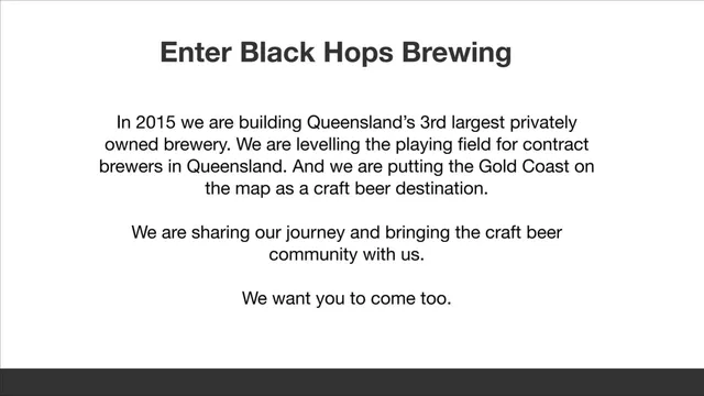 Vision slide 3 from Black Hops Brewing