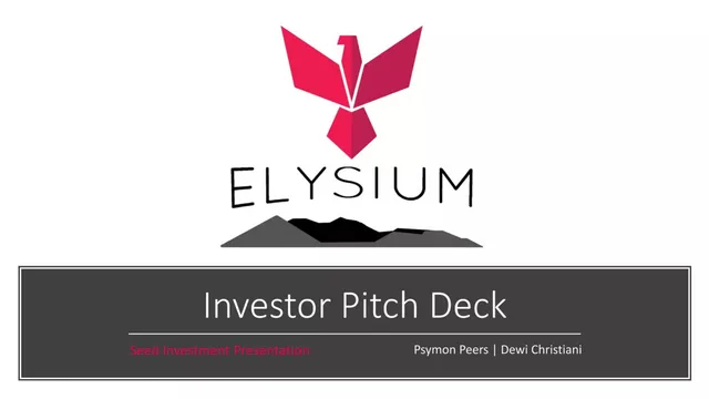 The Elysium Project Indonesia pitch deck cover