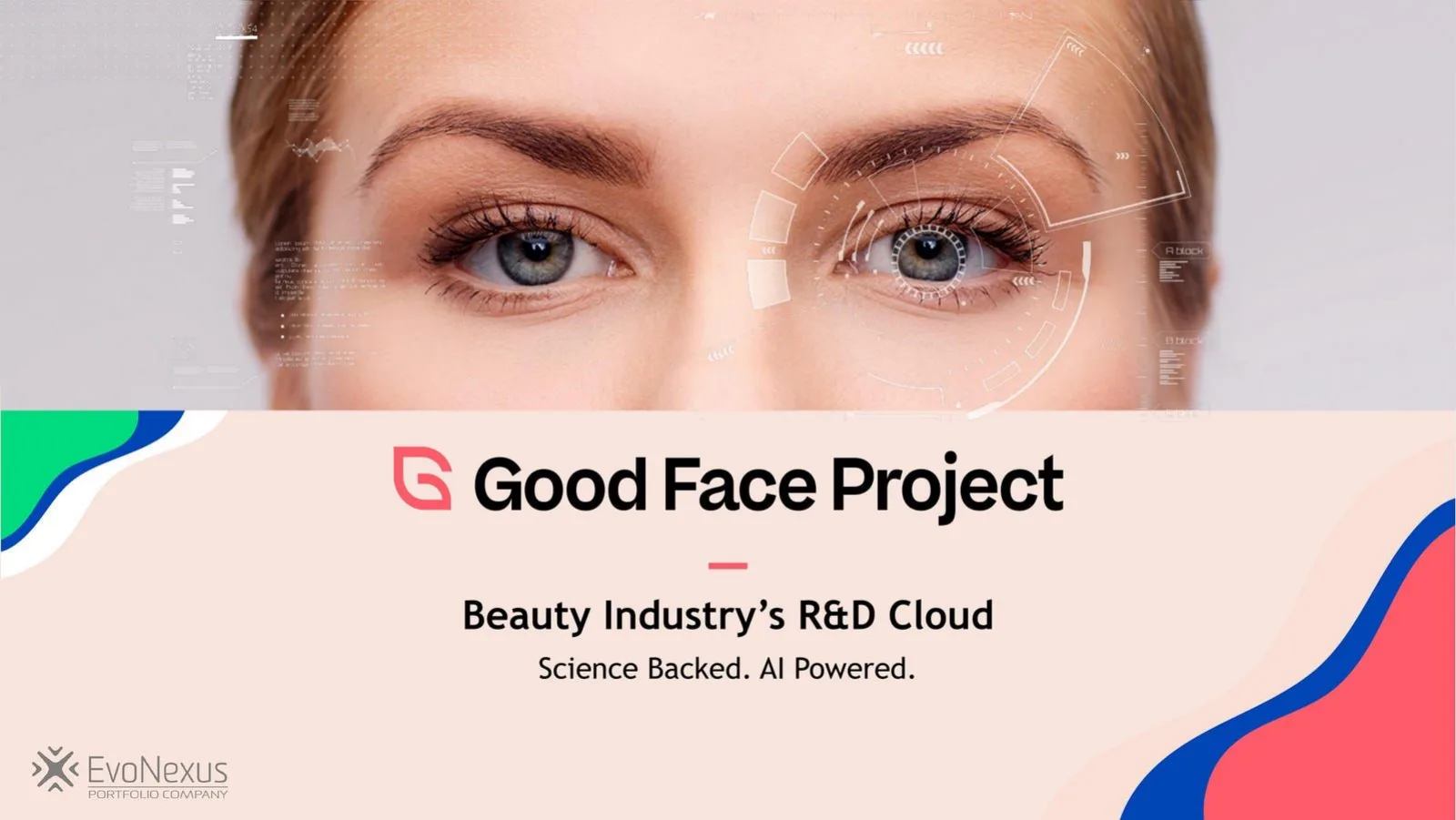 The Good Face Project pitch deck slide