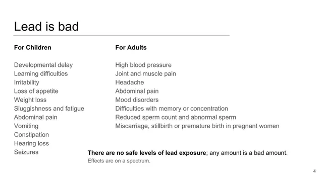 Problem slide 4 from The Lead Data Initiative