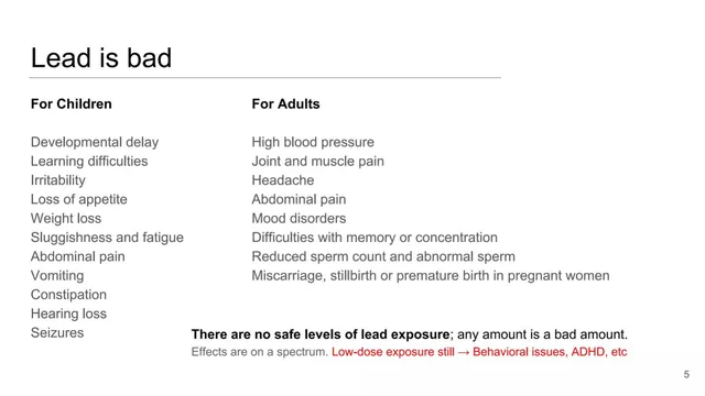 Problem slide 5 from The Lead Data Initiative