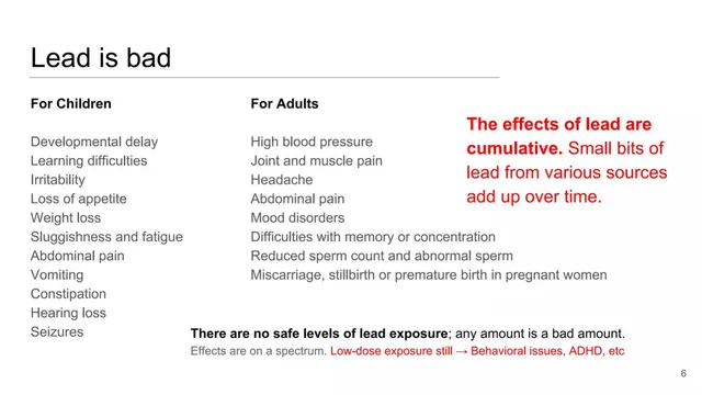 Problem slide 6 from The Lead Data Initiative