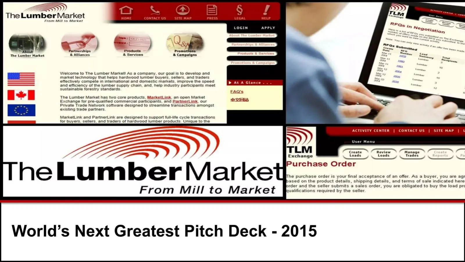 The Lumber Market pitch deck slide