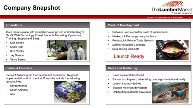 Company overview slide 3 from The Lumber Market