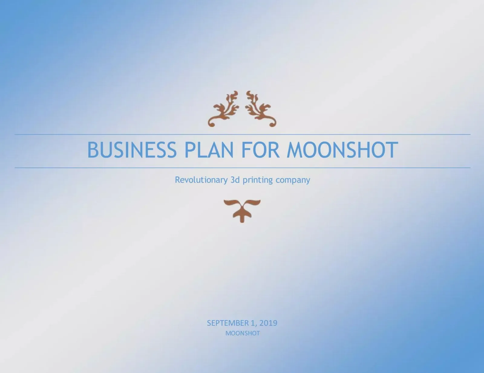 The Moon Shot Project pitch deck slide